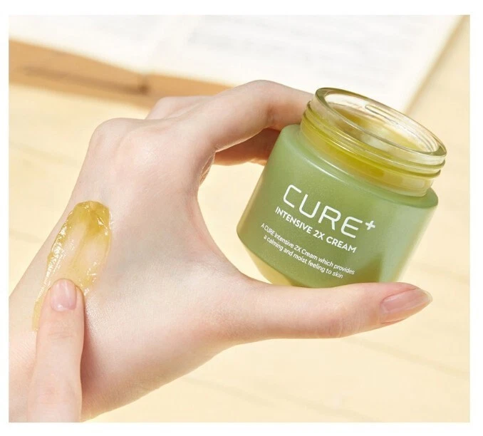 Scoop a small amount of Cure+ Cream